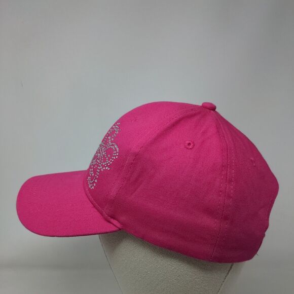 Pugs Bling Strapback Hat Pink One Size Adjustable Outdoor 6 Panel - Picture 3 of 9